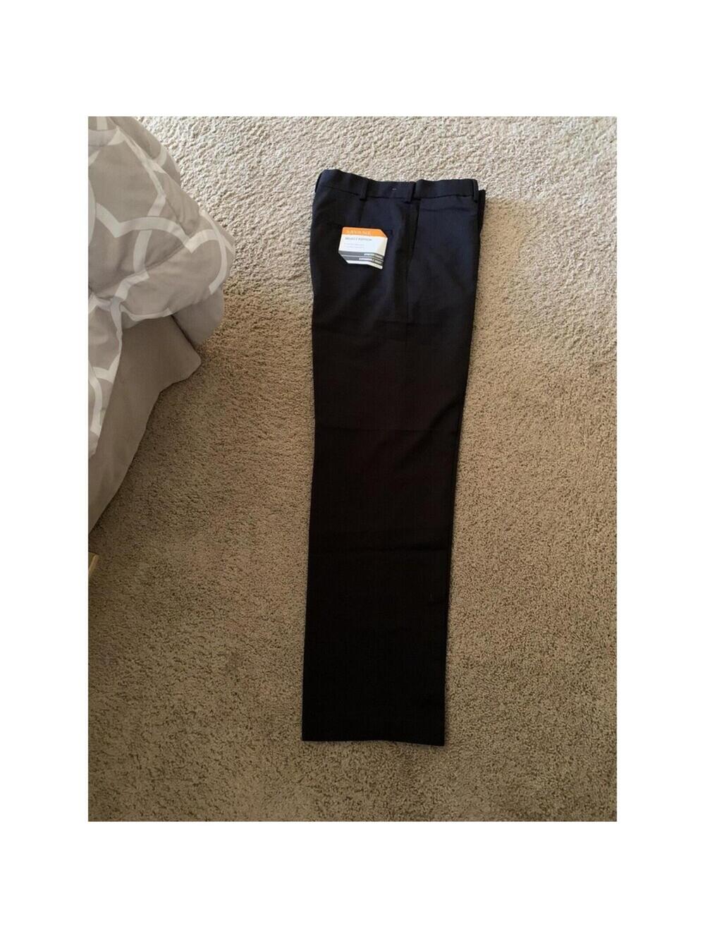 NWT SAVANE dress pants dark navy blue size 30X30 stretch fabric machine washable